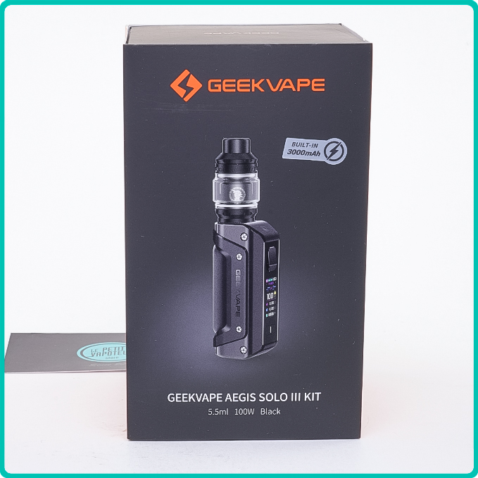packaging du Kit Aegis Solo 3 Geekvape 3000 mAh